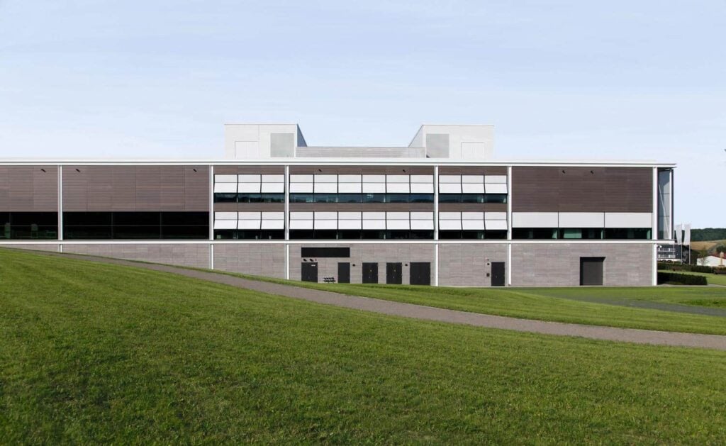 External blinds on an office block